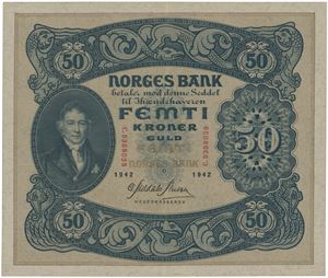 50 kroner 1942. C.5358039.
