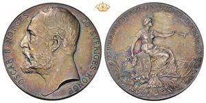 Oscar II. Det 11.te almindelige norske Landbrugsmøde i Trondhjem 1902. Sølv 35mm